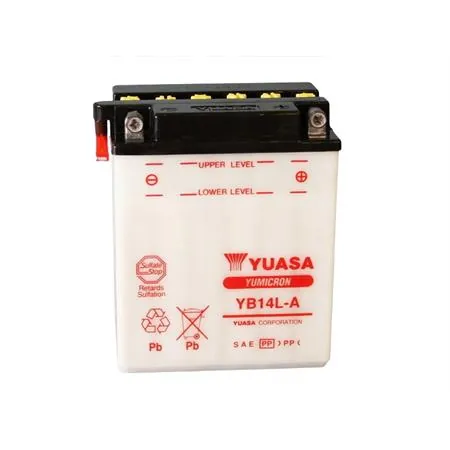 Batteria Yuasa YB14L-A 12 Volt - 14 Ah, ricambio 0651432