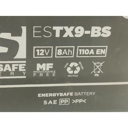 Batteria SGR energysafe YTX9-BS, 12 Volt - 8 Ah, con acido a corredo, ricambio 068099
