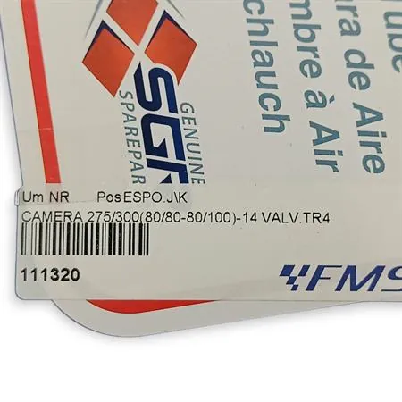 Camera d'aria 275-300(80-80-80-100)-14 valv.tr4, ricambio 111320