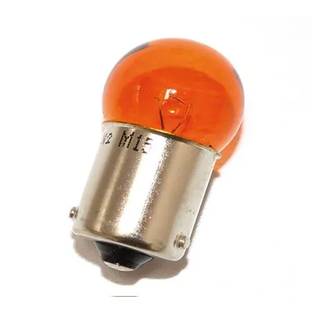 Lampada SGR palloncino 12 Volt - 10 Watt modello BAU15S con vetro di colore arancione, ricambio 200308