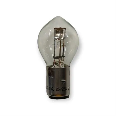 200520 Lampadina SGR 6 Volt 25/25 Watt BA20D con vetro bianco tradizionale
