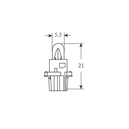 Lampada hert 12v-1,2w dashboard completa di portalampada, ricambio 201900
