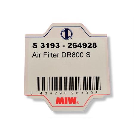 Filtro aria miw suzuki dr800s big, ricambio 264928