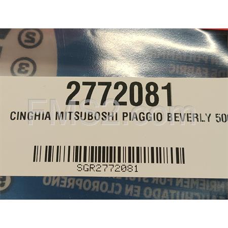 Cinghia di trasmissione Mitsuboshi Piaggio Beverly 500 (SGR, Denso, Leonelli, Hyflo, Yuasa), ricambio 2772081