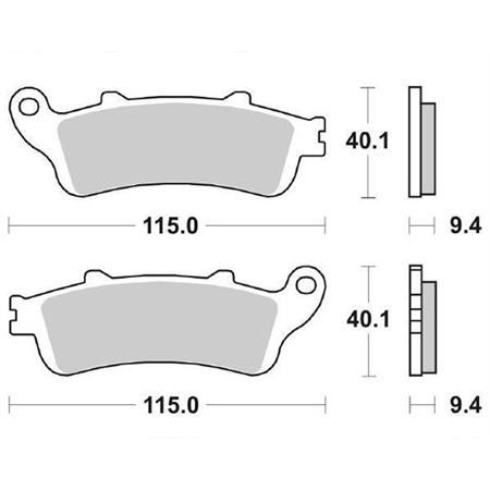 Pastiglia freno sbs 147hf, ricambio 6561470