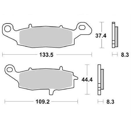 pastiglie freno SGR (pasticche), hs sinter Kawasaki zx, ricambio 6567055