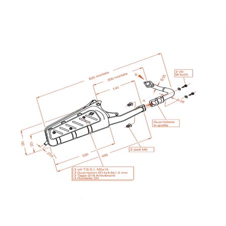 Marmitta sitoplus Piaggio free, ricambio 0261