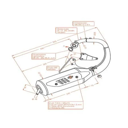 Marmitta sitoplus Honda dio-Kymco dj y, ricambio 0566