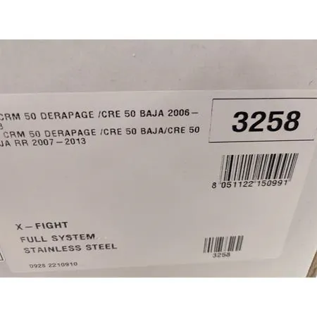 3258 Marmitta Leovince completa di silenziatore modello X-FIGHT per ciclomotori HM CRE 50 prodotti dal 2006 fino al 2013