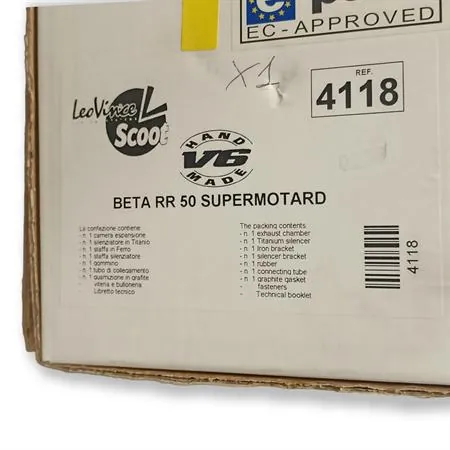 4118 Marmitta leovince h.m. v6 Beta rr 50 supermotard fino al 2001 con motore beta