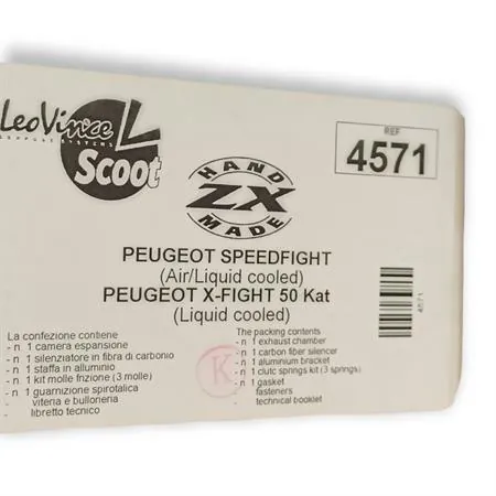 4571 Marmitta leovince h.m. zx Peugeot speedfight 50 aria dal 1997 al 1999 - Peugeot speedfight 50 liquido dal 1997 al 1999 - Peugeot per fight 50