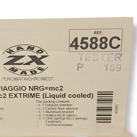 Marmitta leovince h.m. zx cromata Piaggio NRGmc2 liquido dal 1997 al 1998 - Piaggio NRGmc2 extreme dal 2000 - (Sito, Leovince), ricambio 4588C