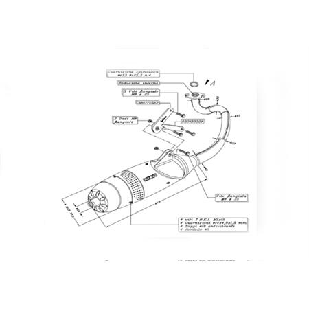 Marmitta touring Booster 100-Aerox 100, ricambio 5543