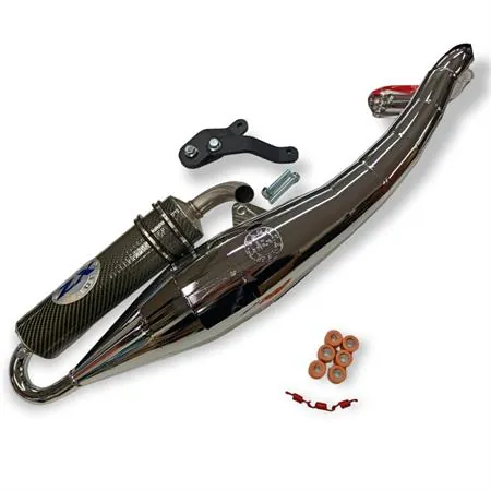 5592C Marmitta leovince h.m. zx cromato ata Piaggio NRGmc3 50 kat aria e liquido dal 2003 in poi - (Sito, Leovince)