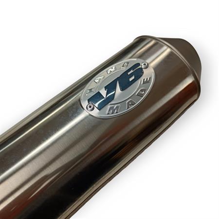 Marmitta H.m.v6 sinistro-rx 50 06-07 silenziatore inox, ricambio 7440