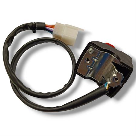Dispositivo comandi elettrici sinistro Domino con funzione frecce, fanali abbaglianti e anabbaglianti e clacson per applicazione enduro e motard 50 cc, ricambio 0051AA2B0403
