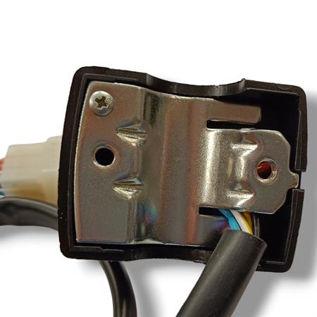 Dispositivo comandi elettrici sinistro Domino con funzione frecce, fanali abbaglianti e anabbaglianti e clacson per applicazione enduro e motard 50 cc, ricambio 0051AA2B0403