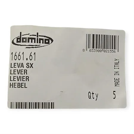 1661.61 Leva frizione in alluminio di colore nero Domino Tommaselli per enduro e motard