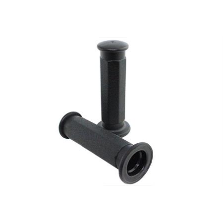 Manopole ottagonali in gomma di colore nero per Ciao e si (Tommaselli, Domino), ricambio 1934824004