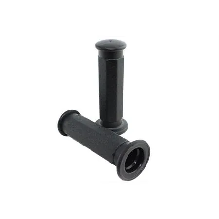 Manopole ottagonali in gomma di colore nero per Ciao e si (Tommaselli, Domino), ricambio 1934824004