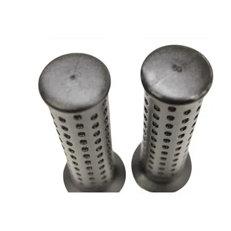 3031.82.40.04 Coppia manopole Domino in gomma di colore nero montate di serie sugli scooter Piaggio e Gilera Typhoon 50 e Zip 50