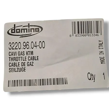 3220.96.04-00 Cavo gas completo Domino specifico per Ktm / Husqvarna 2 tempi fino al 2011