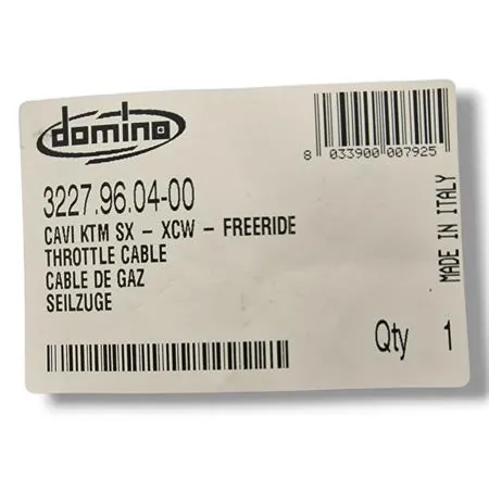 3227.96.04-00 Cavo gas completo Domino specifico per Ktm / Husqvarna / Husaberg 2 tempi dal 2013 fino al 2016