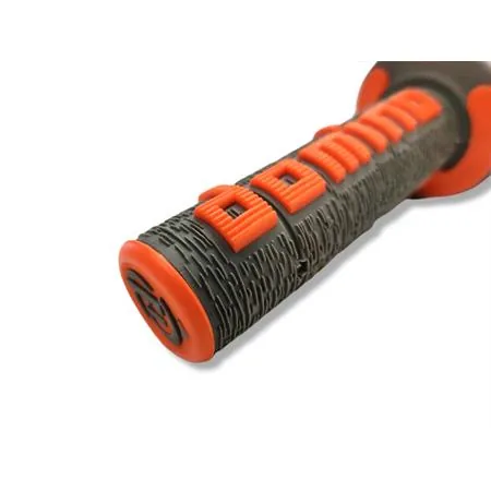 A36041C5245A7-0 Manopole Domino Tommaselli in gomma di colore grigio e arancione per applicazione off road