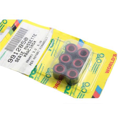 Kit rulli variatore 15x12 tpr di colore interno rosso e peso grammi 3.3, ricambio 9912850