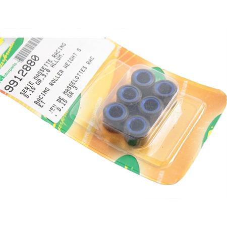 Kit rulli variatore 15x12 tpr di colore interno blu e peso grammi 3.0, ricambio 9912880