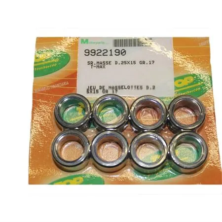 Masse variatore top performance 8 rulli con diametro 25 x 15 mm e grammi 17 Yamaha  T-MAX 500 e Majesty 400, ricambio 9922190
