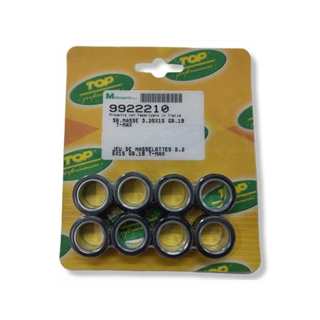Masse rulli variatore top d.25x15 gr.18 t-max 500 - t-max 530, ricambio 9922210