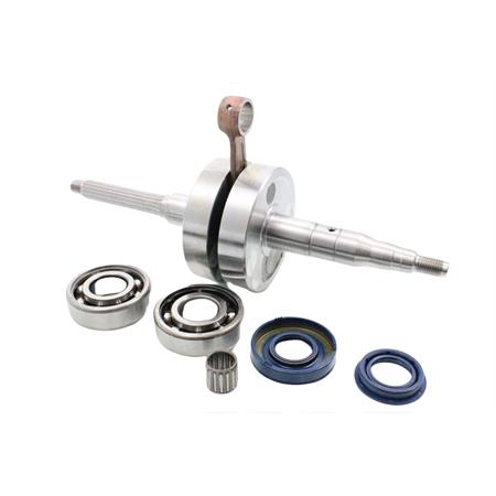Albero motore top tpr a spalle piene biella 85 mm e corsa 39,2 mm con cuscinetti e paraolio per motore Minarelli orizzontale, ricambio 9926170