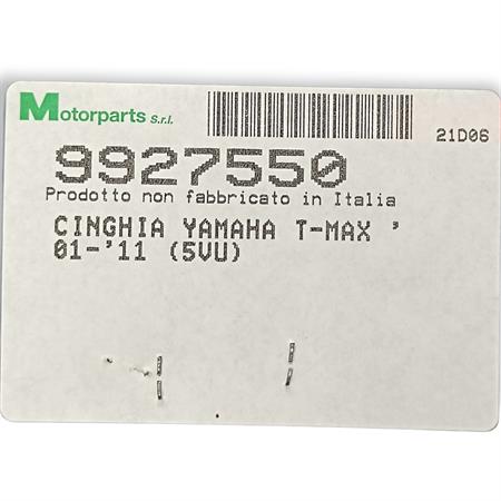 Cinghia di trasmissione Yamaha T-MAX 500 dal 2004  fino al 2011 (5vu), ricambio 9927550