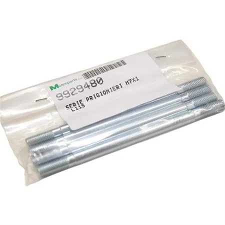 Serie prigionieri M7 x 1 mm con lunghezza 115 mm per montare il gruppo termico Top TPR 86 cc corsa lunga sui motori Minarelli orizzontali a liquido, ricambio 9929480