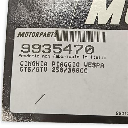 Cinghia piaggio vespa gts/gtv 250/300cc, ricambio 9935470