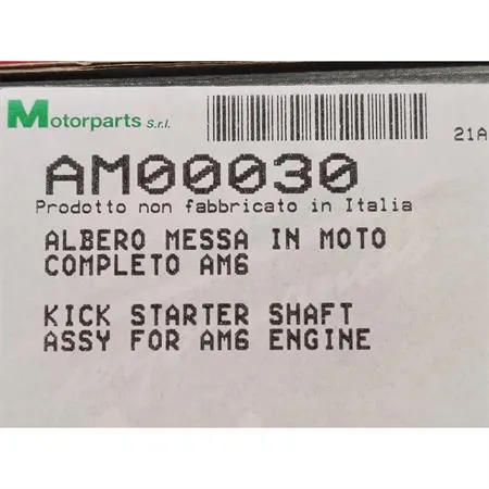 Albero messa in moto completo am6, ricambio AM00030