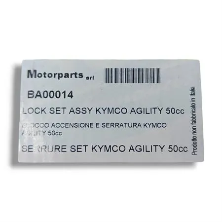 BA00014 Blocchetto accensione e serratura Kymco Agility 50 cc.