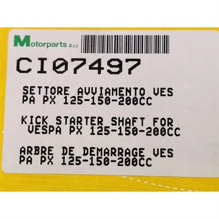 CI07497 Settore ingranaggio avviamento messa in moto DR per Piaggio Vespa modello PX, PX E, PX arcobaleno e vespa cosa 125, 150, 200 cc, riferimento Piaggio 148570