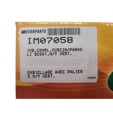 Albero motore DR tipo originale completo di cuscinetti alta velocità 6204tn9c4 e coppia paraolio di banco Corteco blu per Minarelli verticale Booster, ricambio IM07058