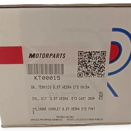 Motore gruppo termico completo dr per Piaggio Vespa 125 ET3 in ghisa con diametro 57mm, ricambio KT00015