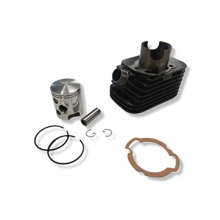 KT00066 Motore gruppo termico completo di pistone diametro 43 mm (cilindrata 60 cc) e spinotto diametro 12mm per Piaggio Ciao, Si, Bravo, Boxer, Grillo