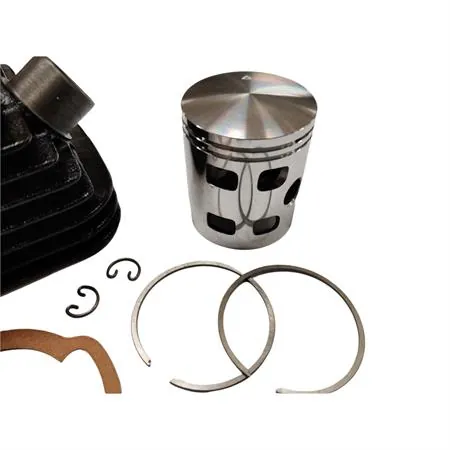 Motore gruppo termico completo di pistone diametro 43 mm (cilindrata 60 cc) e spinotto diametro 10 mm per Piaggio Ciao, Si, Boxer, Grillo, Bravo senza testa, ricambio KT00067