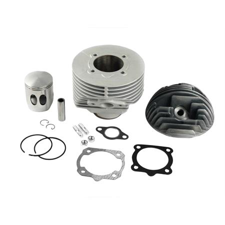 Gruppo termico motore DR 130 cc high performance in alluminio con diametro da 57,0 mm doppia fascia e corsa standard 51 mm per Piaggio Vespa 125 primavera e 125 Et3, ricambio KT00135