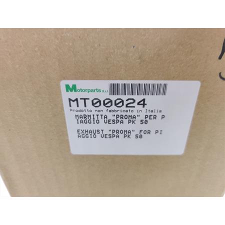 Marmitta completa di collettore modello Proma originale per Piaggio Vespa PK50, PK50S, PK50XL, ricambio MT00024