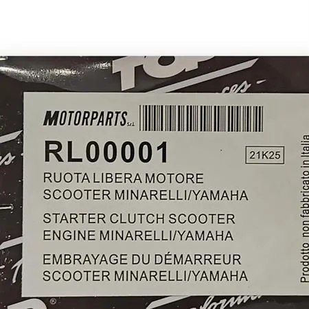 Ruota libera avviamento dr-top performance per motori Minarelli 50 verticali-orizzontali aria e orizzontali liquido, ricambio RL00001