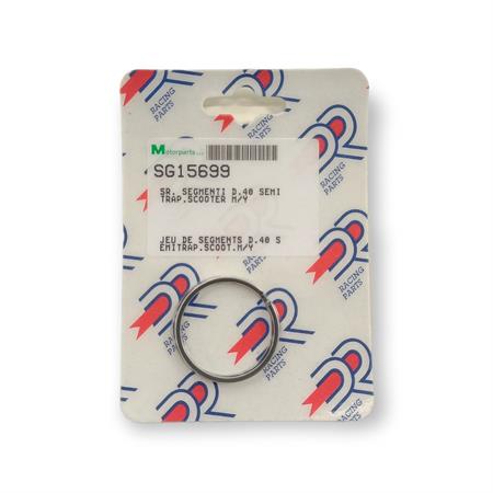 Fasce elastiche pistone con diametro 40.0 mm per motore dr e top performance per scooter Minarelli aria e liquido verticale e oriz, ricambio SG15699