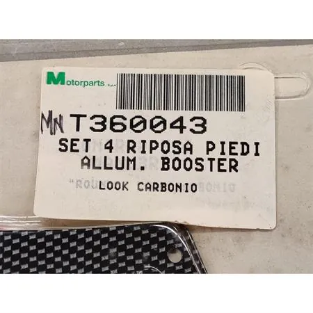 Pedana poggiapiedi alluminio Booster spirit fino al 2003 colore carbonio, 4 pezzi, ricambio T360043