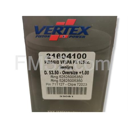 Pistone Piaggio Vespa PX125 diametro 53.50 mm (Vertex), ricambio 21604100