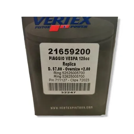 21659200 Pistone Piaggio Vespa 125 ET3 diametro 57.00 (Vertex)